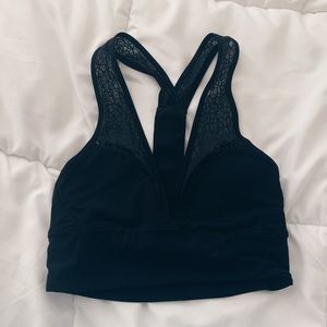 Black lululemon bra. Size 2 with lace detail